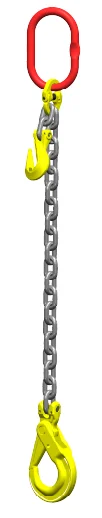 Afbeelding Kettingleng Grade 80 met veiligheidshaak en inkorthaak 5m 6 mm