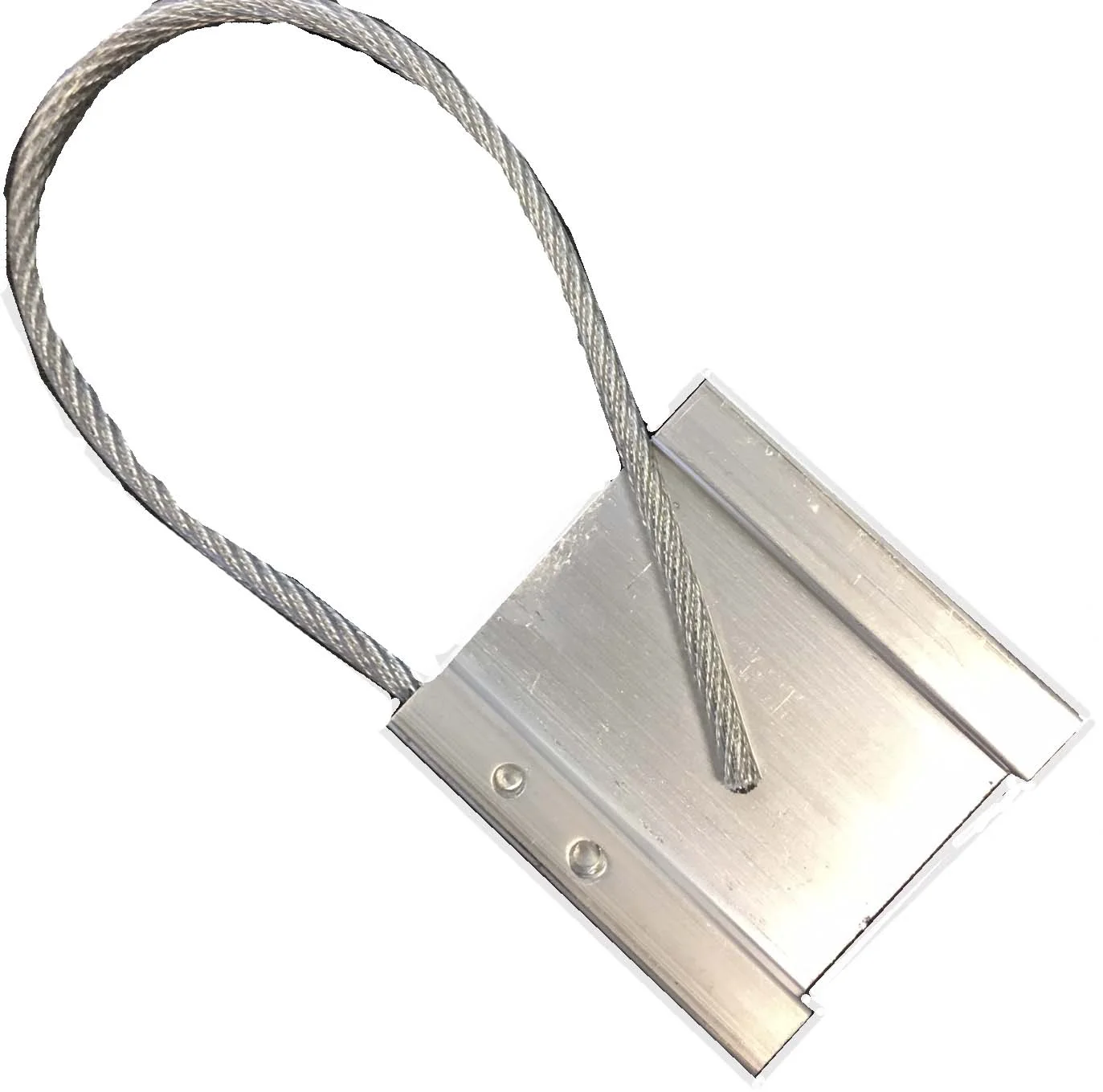 Afbeelding Alu. markeerplaatje + kabel 55 x 55 mm