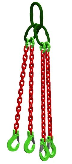 Afbeelding Kettingviersprong Grade 100 met haak klep 5.5m 6 mm