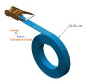 Afbeelding Sjorband eindloos oranje 35 mm 2500daN 5m