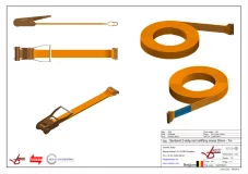 Afbeelding Sjorband railfitting 50 mm 2000daN 5M