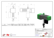 Afbeelding Elektrische ketting takel 2000 kg 2,5 & 0,85 m/min