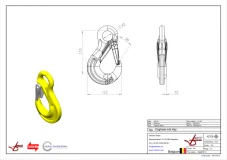 Afbeelding Ooghaak met klep Grade 80 - Sjorketting 13 mm 5300 kg