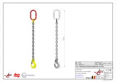 Afbeelding Kettingleng Grade 80 met haak klep 4m Dia.13 mm
