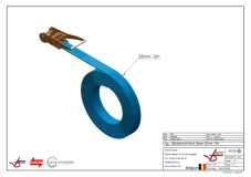 Afbeelding Sjorband eindloos blauw 25 mm 1500daN 5m