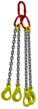 Afbeelding Ketting viersprong Grade 80 met veiligheidshaak 2m 6 mm