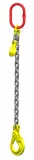 Afbeelding Kettingleng Grade 80 met veiligheidshaak en inkorthaak 1m 6 mm