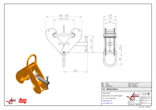 Afbeelding Balkenklem met ophangoog 1t bek HEAVY DUTY 75-220 mm