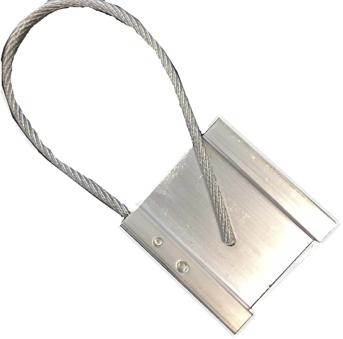 Afbeelding Alu. markeerplaatje + kabel 55 x 55 mm