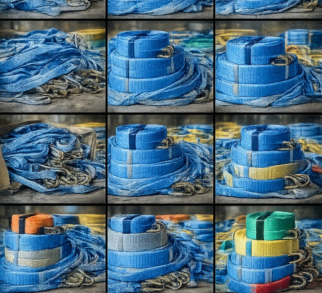 Afbeelding Band per meter/rol 100 meter 50 mm 1500 daN LC 4500daN MBL bleu
