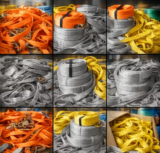 Band per meter/rol 100 meter 25 mm 500 daN LC 1500daN MBL ORANJE