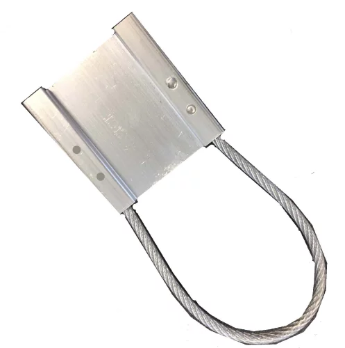 Alu. markeerplaatje + kabel 35 x 55 mm