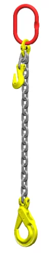 Kettingleng Grade 80 met veiligheidshaak en inkorthaak 5m 6 mm
