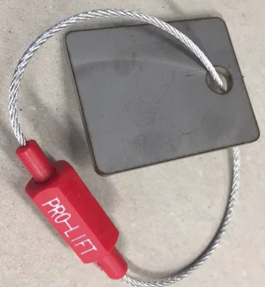 ID plaatje RVS met label locker 40 x 55 mm