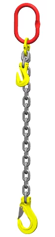 Kettingleng Grade 80 met haak klep en inkorthaak 6m Dia.13 mm