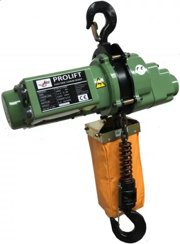 Elektrische Kettingtakel 220 volt 1 Ph 500 kg swl 6m