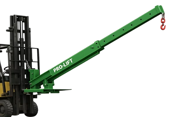 Hijsjuk: Telescopische hijsarm voor vorkheftruck tot maximum 3000 kg