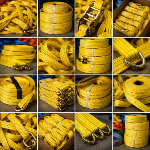 Band per meter/rol 100 meter 25 mm 500 daN LC 1500daN MBL YELLOW