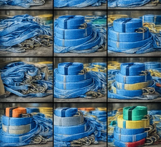 Band per meter/rol 100 meter 50 mm 1500 daN LC 4500daN MBL bleu