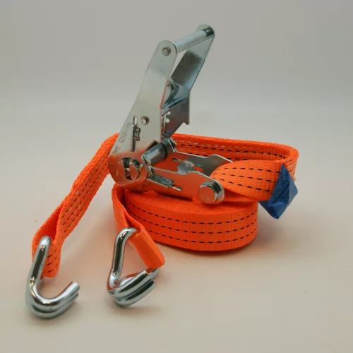 Sjorband smalle haak oranje 35 mm 1250daN 8m