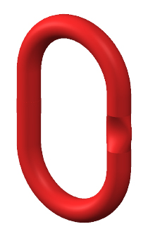 Topschalm: enkele ring, ophangring voor ketting leng of kettingtweesprong G80- 16-13mm 8000 kg