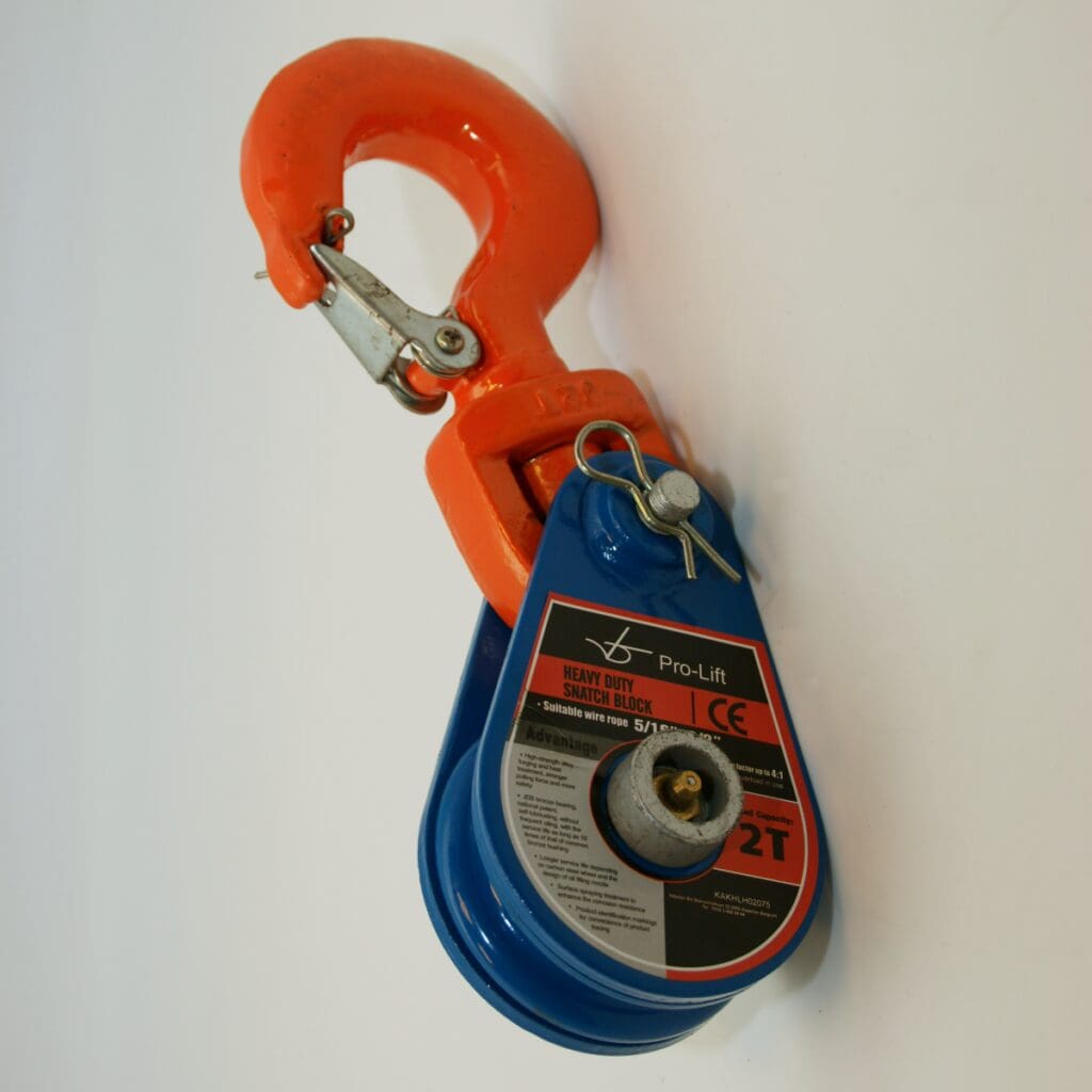 Kabelschijf, openklapbaar met haak, 8 ton diameter van de kabel 13 - 19mm Heavy Duty