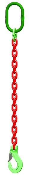 Kettingleng: G100 Voorzien van haak met klep, 1m Dia.8mm