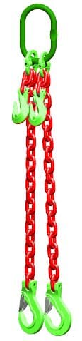 Kettingtweesprong: G100 Voorzien van haak met klep en inkorthaak 3m Dia.13mm