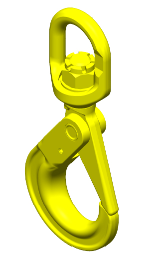 Haken: Wartelveiligheidshaak, G80- 13mm 5300 kg Draaibaar onder last.