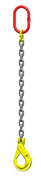 Kettingleng : G80 Voorzien van zelfsluitende haak, veiligheidshaak, 3.5m Dia.6mm