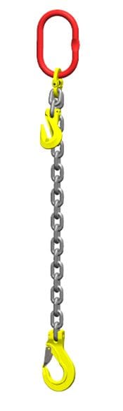 Kettingleng : G80 Voorzien van haak met klep met inkorthaak, 1.5m Dia.8mm