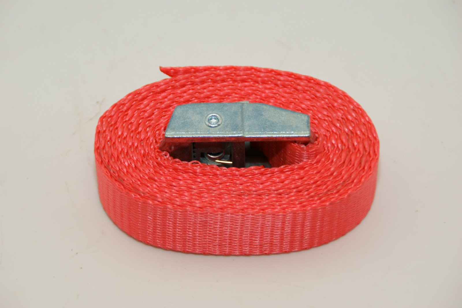 Sjorband: Bagagegordel rood, 25mm 1,5m 500 daN