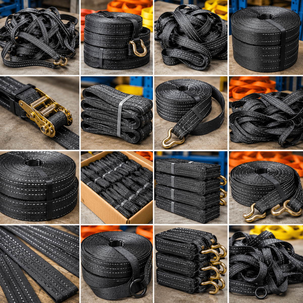 Sjorband 1: Band per meter / rol 100 meter 25mm 500 daN LC 1500daN MBL BLACK