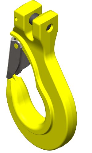 Haken: Haak met klep voorzien van kettinggaffel, G80- 16mm 8000 Kg