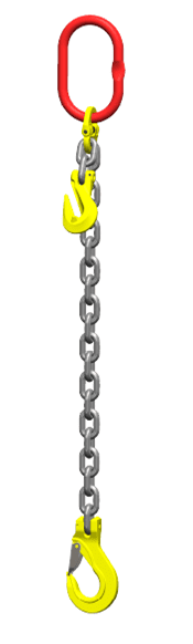 Kettingleng : G80 Voorzien van haak met klep met inkorthaak, 4m Dia.8mm