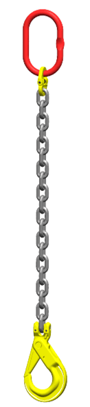 Kettingleng : G80 Voorzien van zelfsluitende haak, 1.5m Dia.8mm