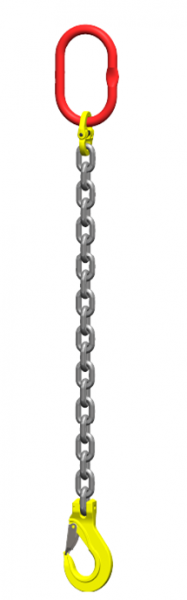 Kettingleng: G80 haak met klep 3m Dia.13mm - 5,3T