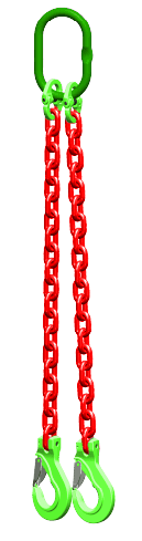 Kettingtweesprong: G100 Voorzien van haak met klep, 4,5m Dia.13mm