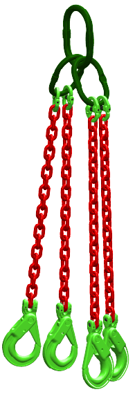 Kettingviersprong: G100 Voorzien van zelfsluitende haak, veiligheidshaak, 6m Dia.6mm